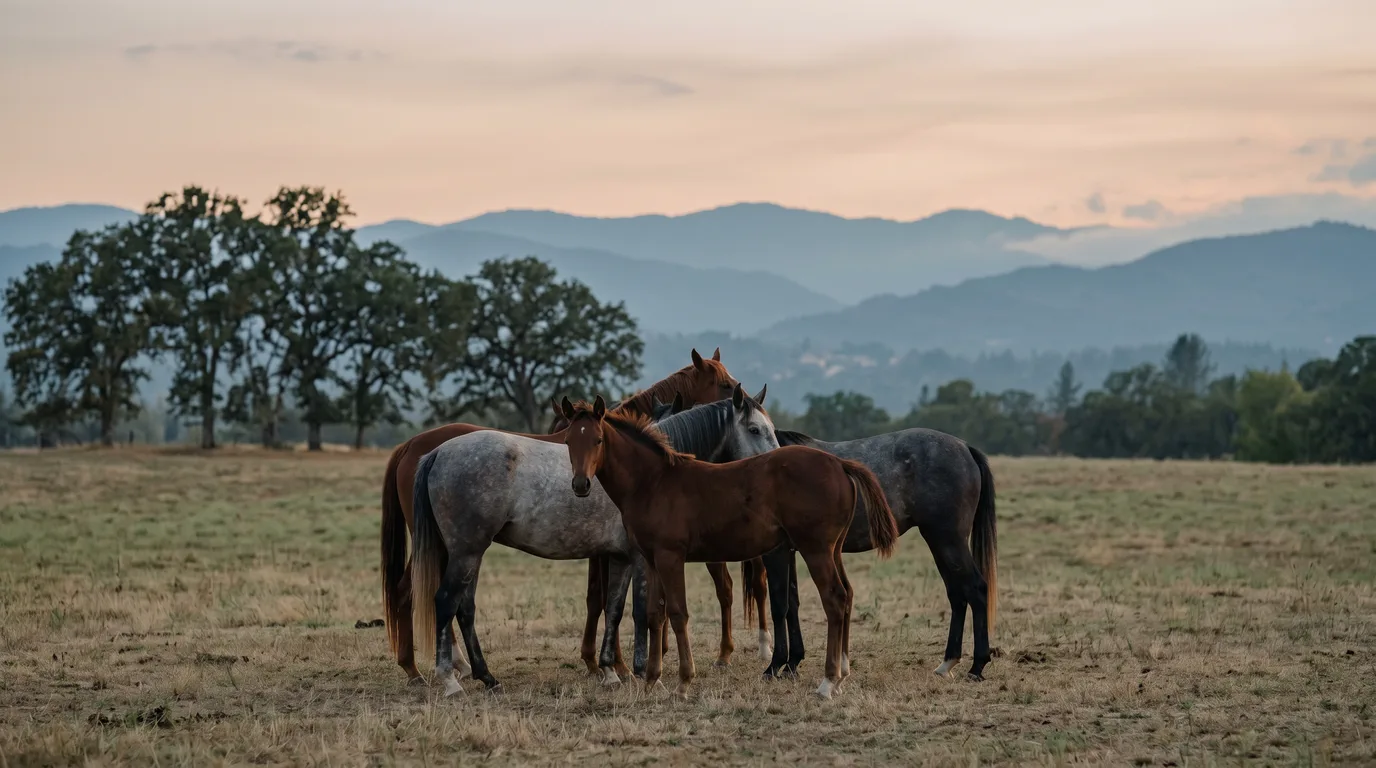 Chevaux en liberté, Écurie Sandra Palluel-Burnet, Drôme